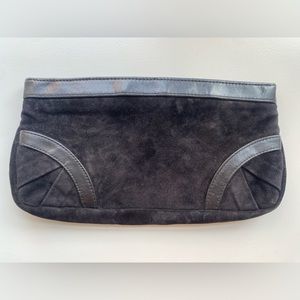 Lauren Merkin Black Suede Clutch